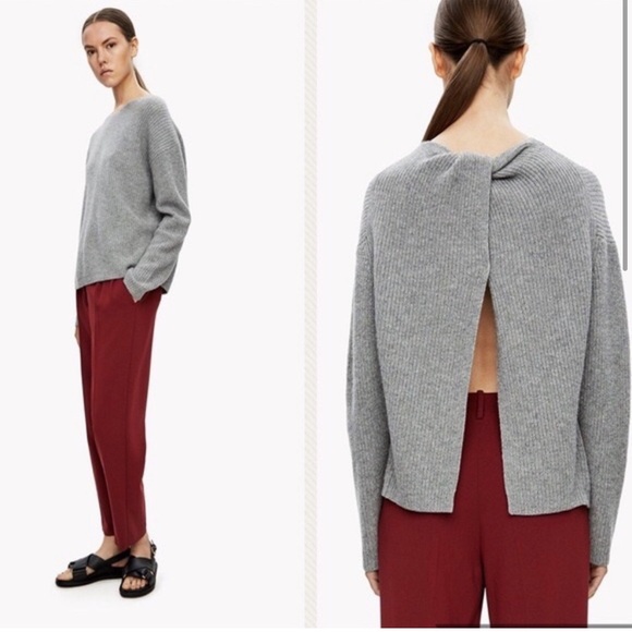 Theory Sweaters - Theory Cashmere Twylina Split Back Sweater Size Large